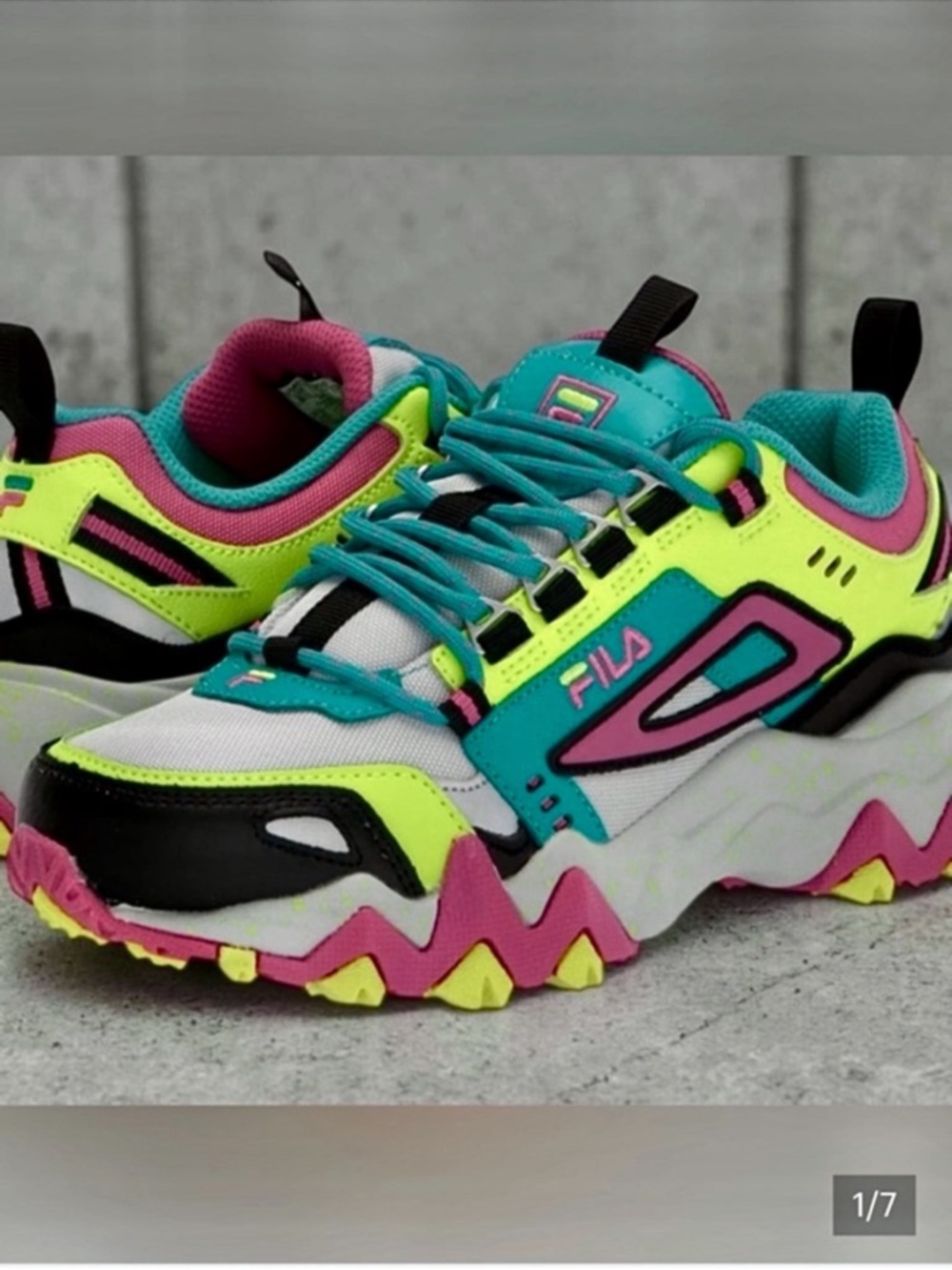 Fila Women's Sneakers - Pink, Yellow, Black